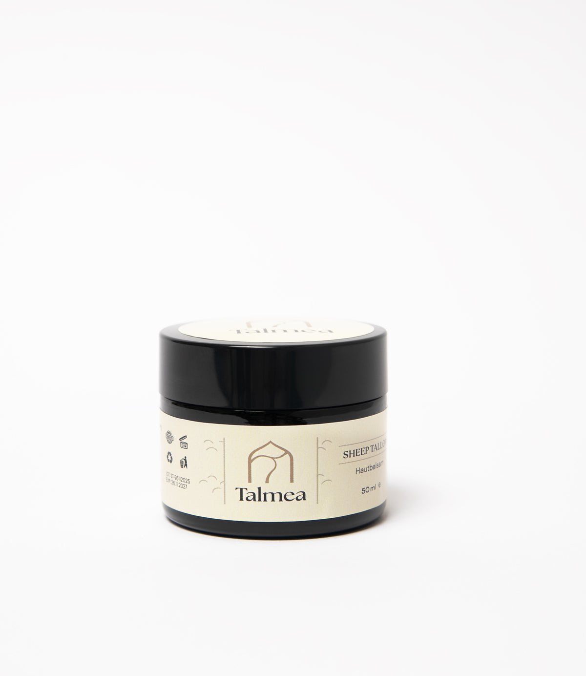 Talmea Sheep Tallow Hautbalsam 50 ml im Braunglastiegel freigestellt